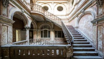 abandoned palace Krowiarki Poland