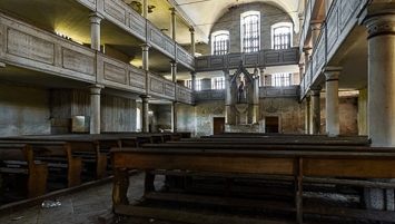 abandoned evangelical church Poland