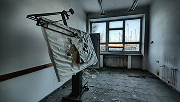 abandoned office building Poland