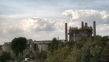 abandoned cement plant in Poland