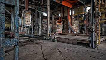 abandoned glasswork Poland