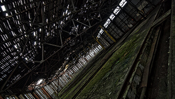 abandoned train depot Poland