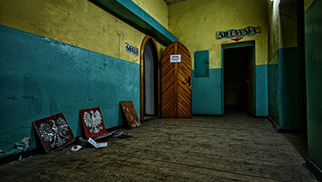 abandoned sports hall in Poland