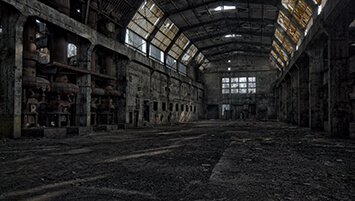 abandoned tractor industry plant Poland
