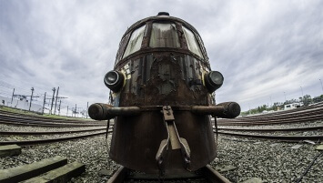 abandoned train