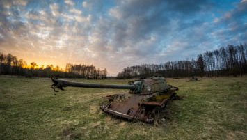 abandoned tanks graveyard Poland