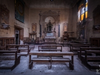 church, golden, decay, abandoned, (6)